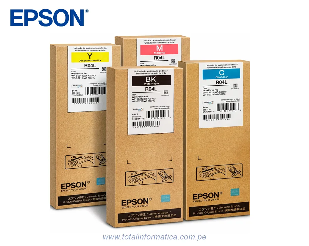 Bolsa de Tinta Epson R04L T941420-AL Original Yellow - WorkForce Pro WF-C5710 / WF-C5790 - imagen 3
