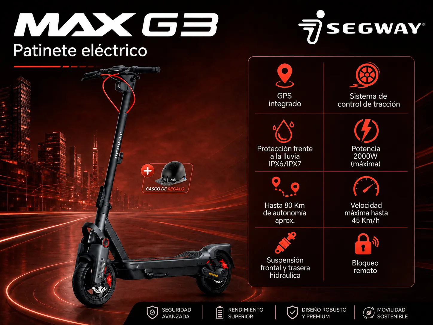 Scooter Eléctrico Segway Max G3 - imagen 1