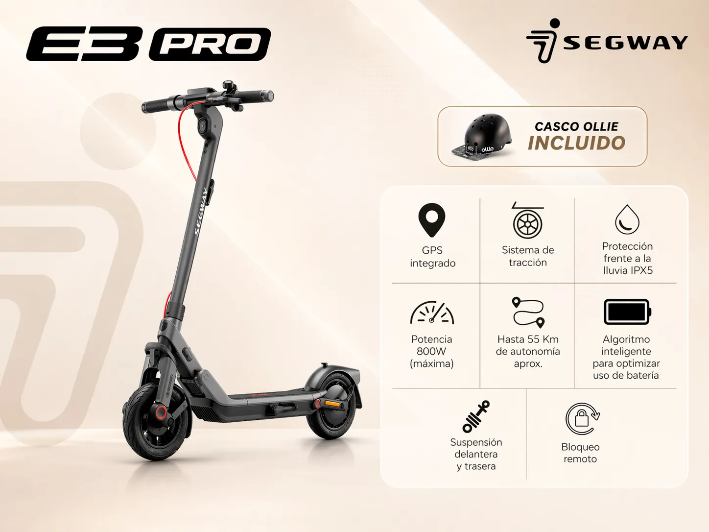 Scooter Eléctrico Segway E3 Pro - imagen 1