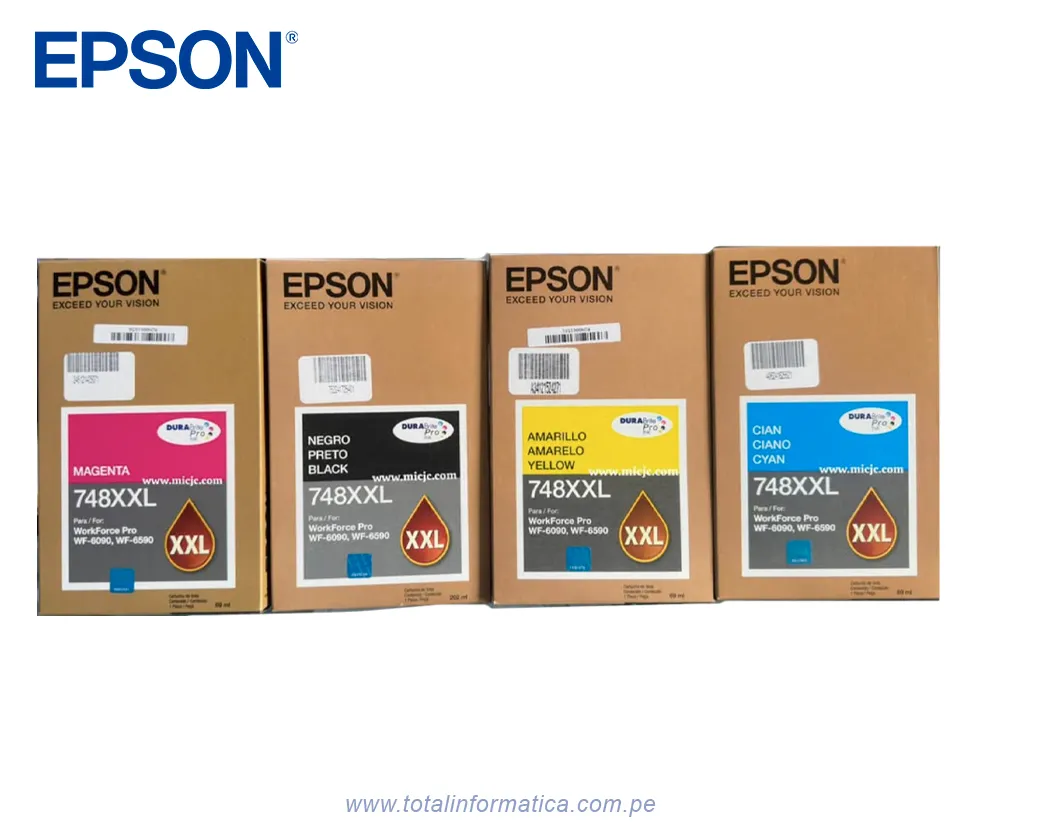 Tinta Epson T748XXL220 Cyan Pro WF-6590 / WF-6090 70ML - imagen 3