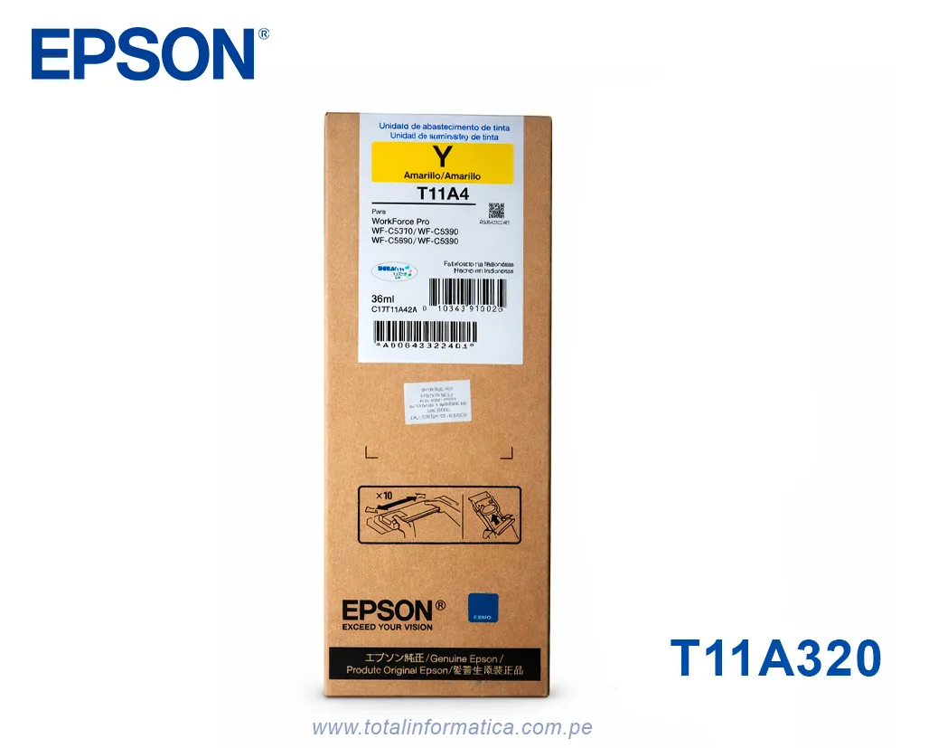 Bolsa de Tinta Epson T11A Yellow Original T11A420-AL | WorkForce Pro WF-C5810 / WF-C5890 - imagen 2