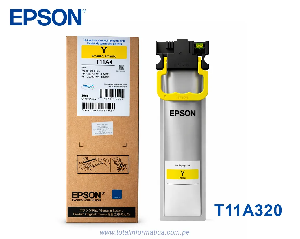 Bolsa de Tinta Epson T11A Yellow Original T11A420-AL | WorkForce Pro WF-C5810 / WF-C5890 - imagen 1