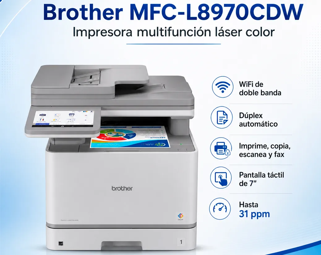 Impresora Multifunción Láser Color Brother MFC-L8970CDW WiFi Dúplex - imagen 1
