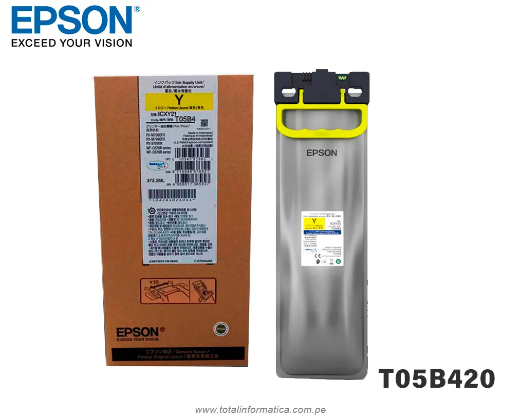Tinta Epson T05B T05B420 Yellow Alta Capacidad para WorkForce Pro WF-C878R - imagen 1