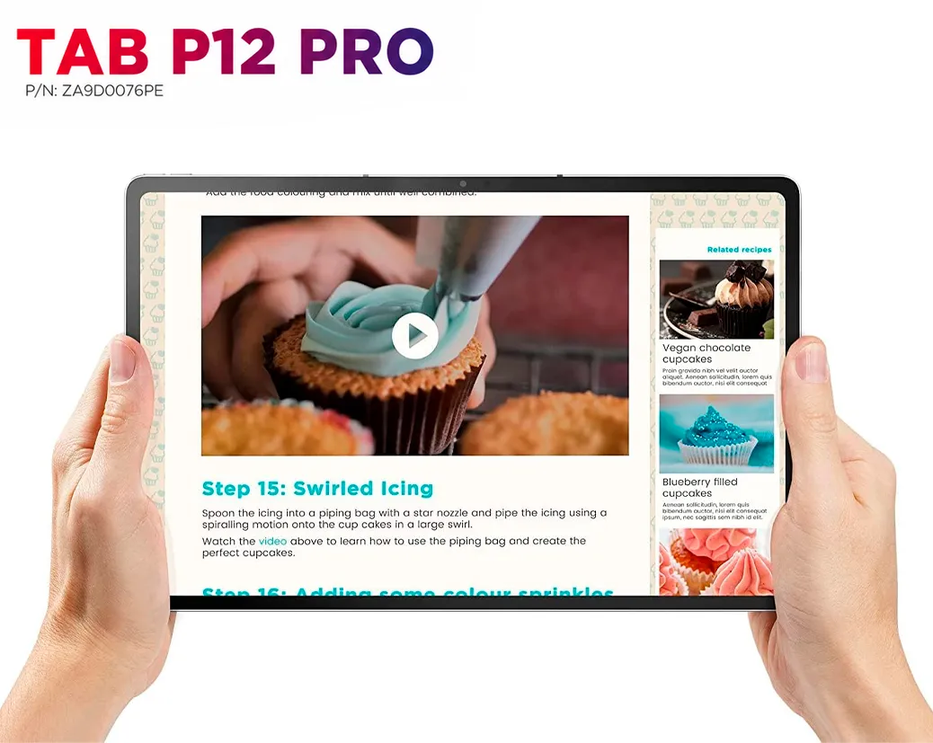 Tablet Lenovo Tab P12 Pro ZA9D0076PE 12.6” 8GB 256GB con Teclado y Lápiz - imagen 3