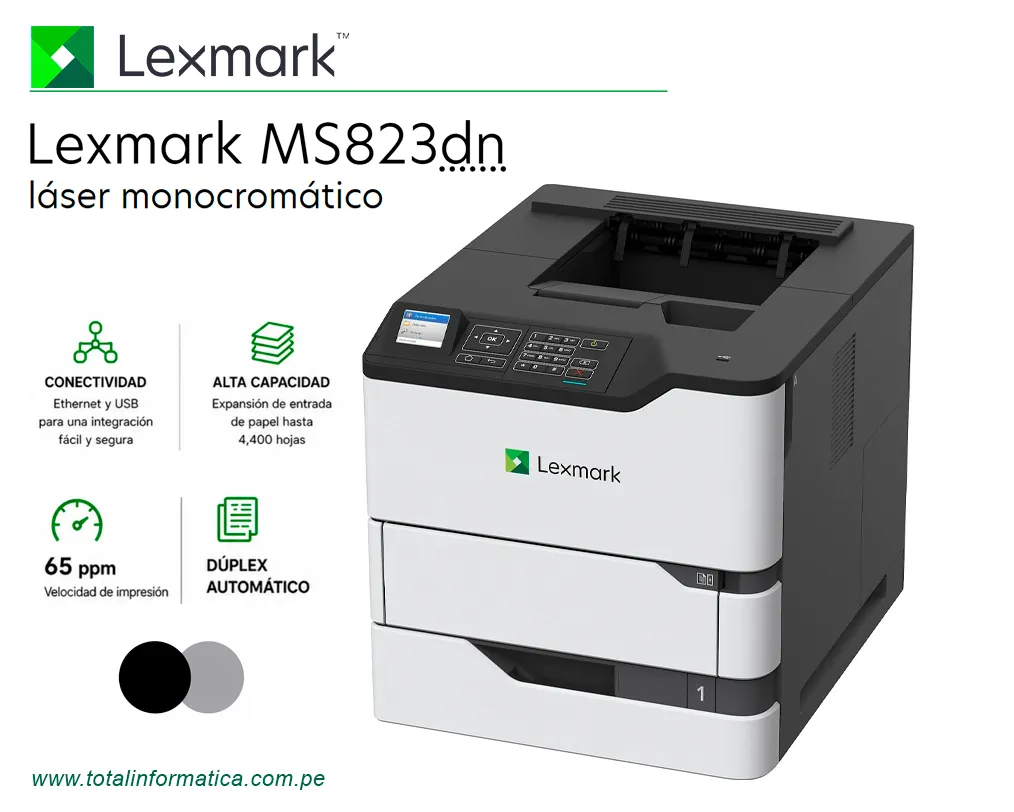 Lexmark MS823dn Impresora Láser Monocromo 65 ppm Dúplex - imagen 1