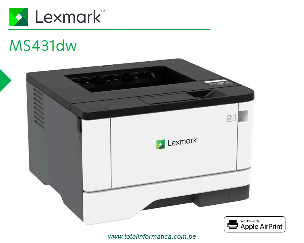 Impresora Láser Lexmark MS431dw WiFi Dúplex 42 ppm - imagen 2