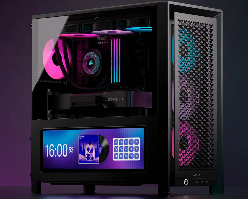 Gabinete Gamer Corsair FRAME 4000D LCD RS ARGB Negro ATX/EATX - imagen 4