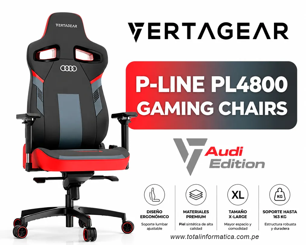 silla Gaming Vertagear Audi Sport Edition PL4800 X-Large Piel sintética  - imagen 1