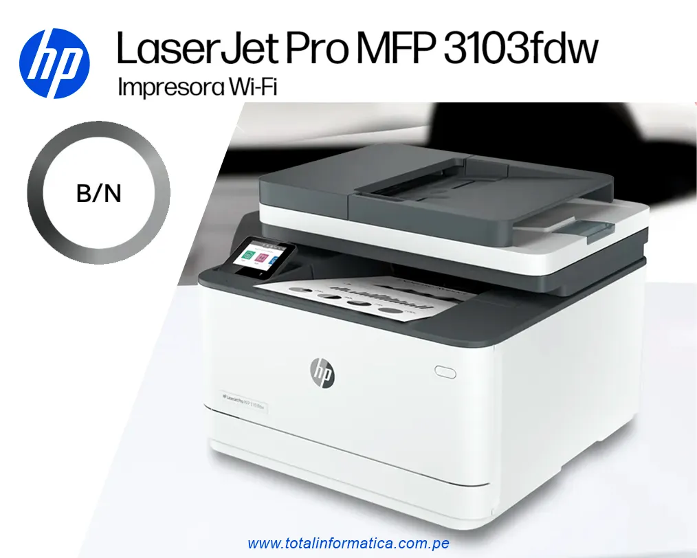 HP LaserJet Pro MFP 3103fdw Impresora Multifuncional - imagen 2