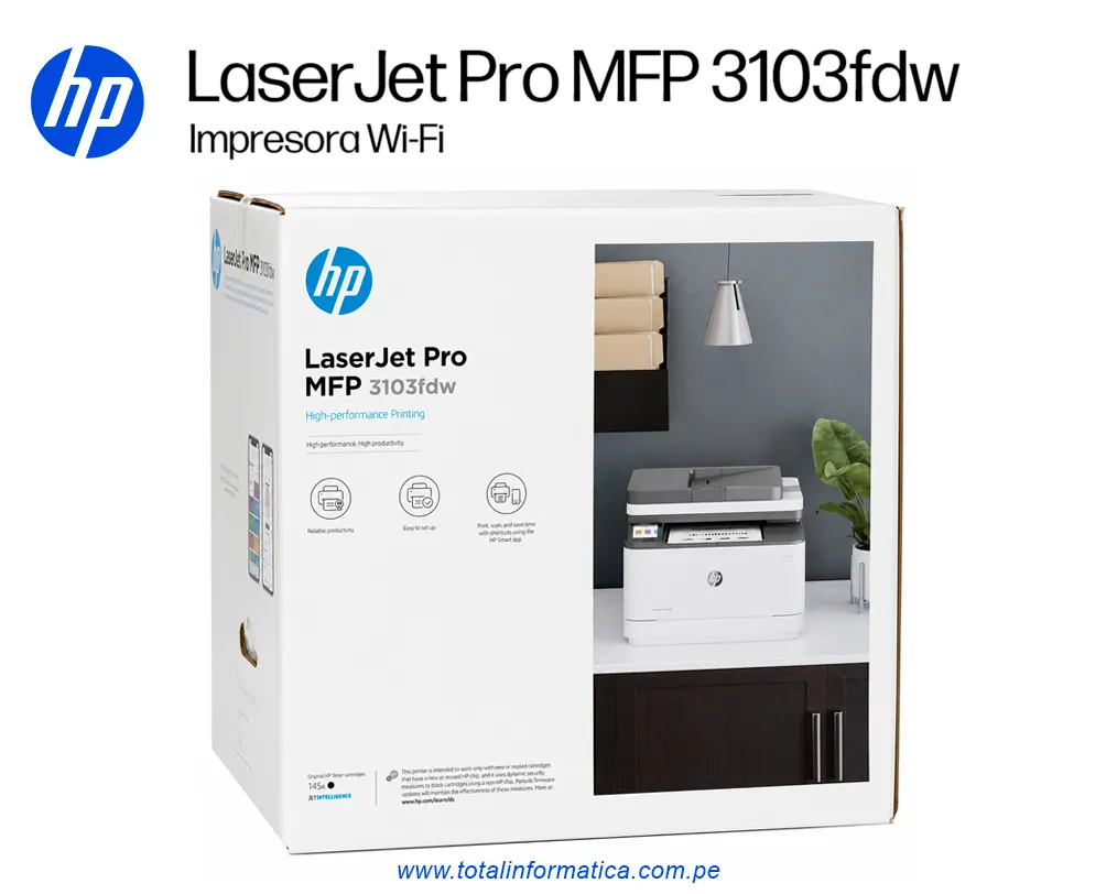 HP LaserJet Pro MFP 3103fdw Impresora Multifuncional - imagen 4