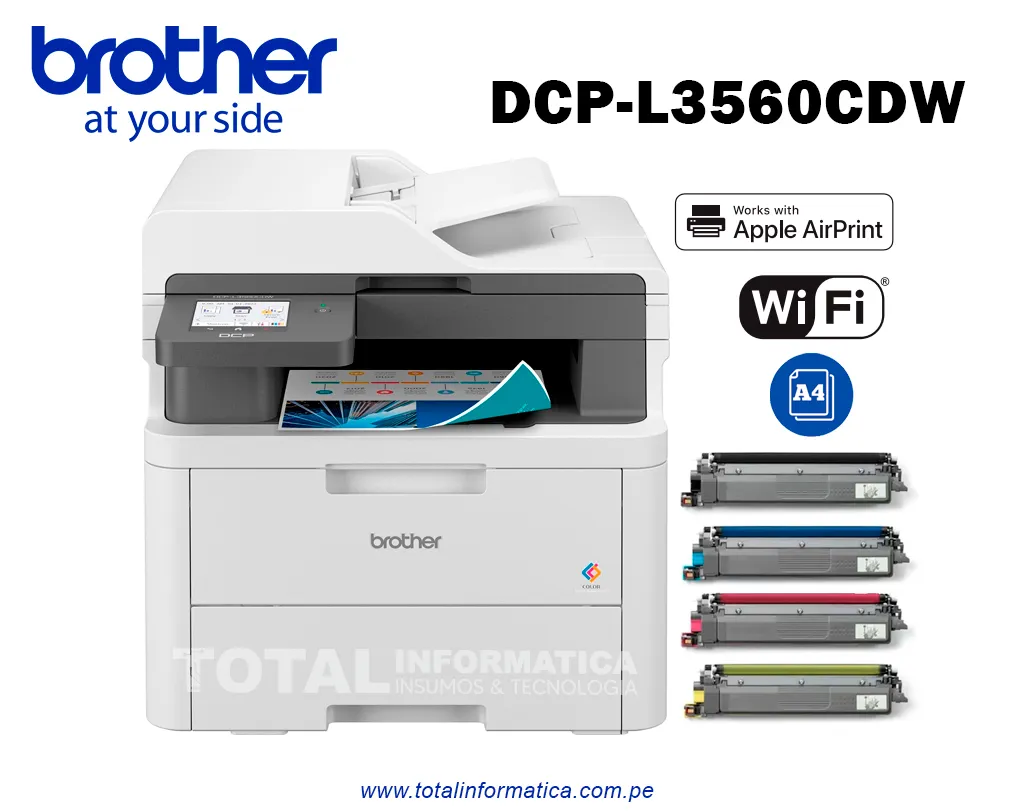 Impresora Brother DCPL3560CDW Multifunción Láser Color WiFi Dúplex - imagen 1