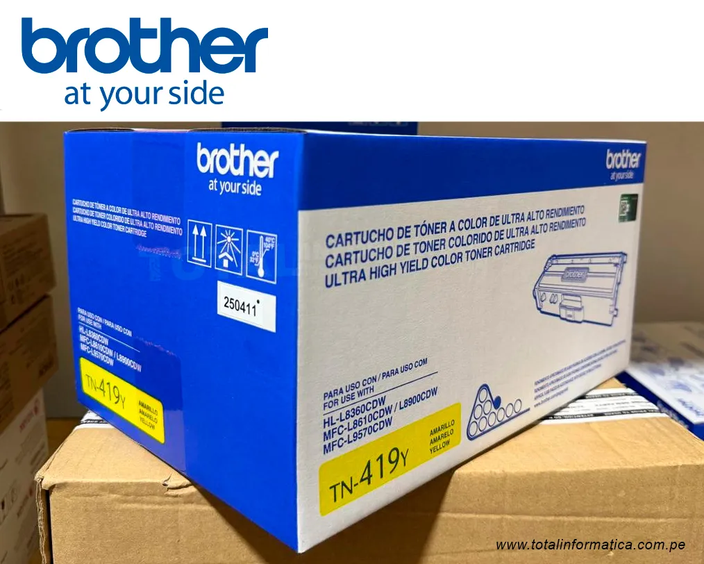 BROTHER TN419C Yellow Tóner Original Para HL-LC8900CDW 9000 pag. - imagen 3