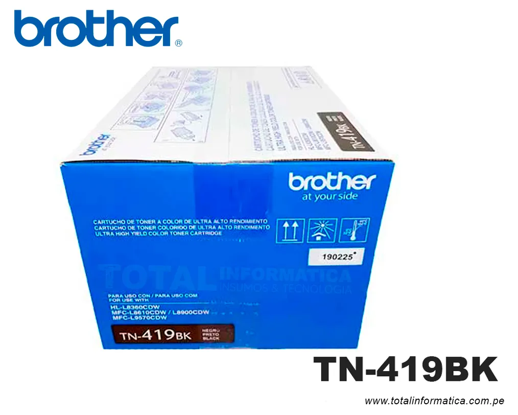 BROTHER TN419BK Black Tóner Original Para HL-LC8900CDW 9000 pag. - imagen 2
