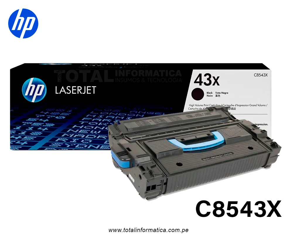 Toner HP 43X C8543X Negro ORIGINAL para LASERJET 9000 - imagen 2