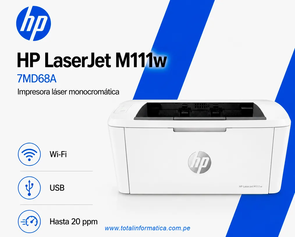 IMPRESORA HP LASERJET M111W 7MD68A MONOCROMATICA / 20PPM - imagen 3