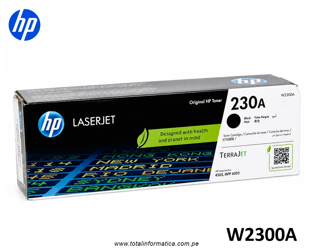 HP 230A W2300A Negro Tóner Original 2,000 Pág. - imagen 2