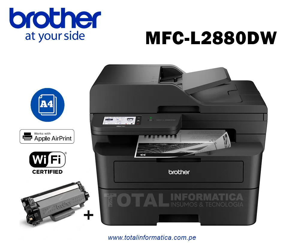 Impresora Brother MFCL2880DW Multifunción Láser Monocromática WiFi Duplex - imagen 1