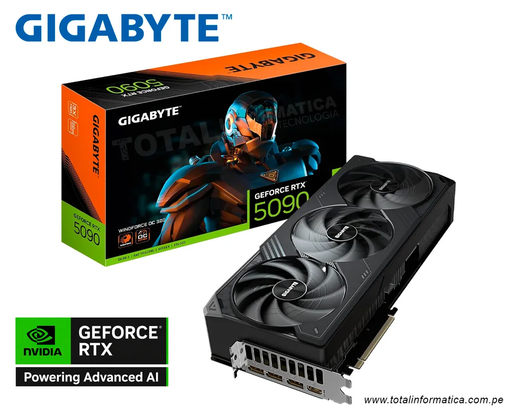 GIGABYTE GeForce RTX 5090 WINDFORCE OC 32G GDDR7 PCIe 5.0 GV-N5090WF3OC-32GD - imagen 1