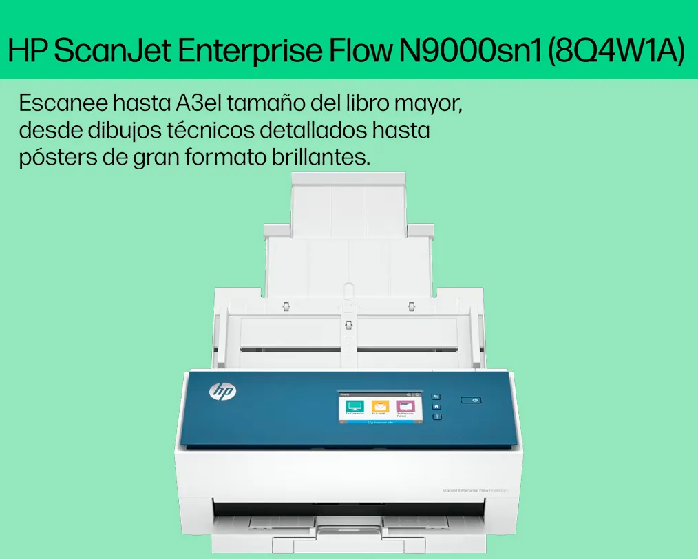 Escáner HP ScanJet Enterprise Flow N9000 sn1 8Q4W1A A3 USB 3.0 Red Gigabit - imagen 2