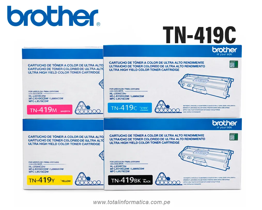 BROTHER TN419C Cyan Tóner Original Para HL-LC8900CDW 9000 pag. - imagen 3