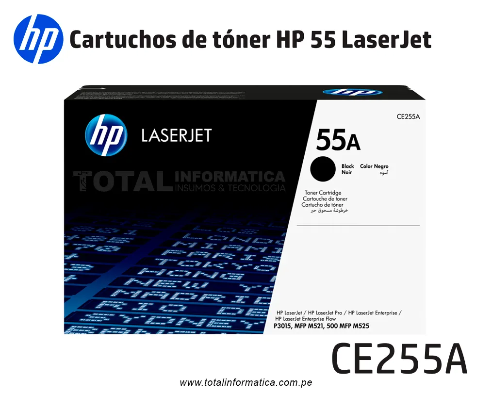 HP 55A CE255A Black Original 6000 Pag. - imagen 1