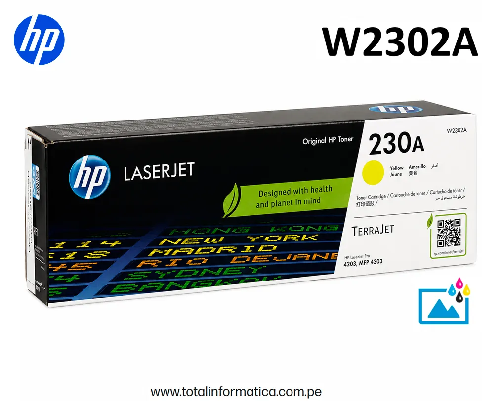  HP 230A W2302A Yellow Toner Original 1,800 Pág. - imagen 2