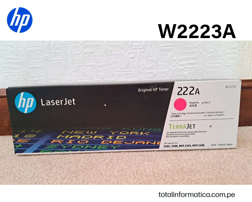 HP 222A W2223A Toner Magenta ORIGINAL 1200 Pag. - imagen 3