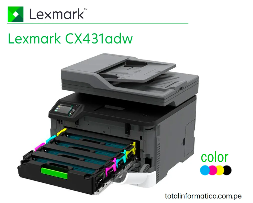 LEXMARK CX431ADW Impresora Láser Color WiFi Duplex 26ppm - imagen 3