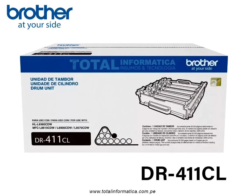 Brother DR-411CL Unidad de tambor Original - imagen 1