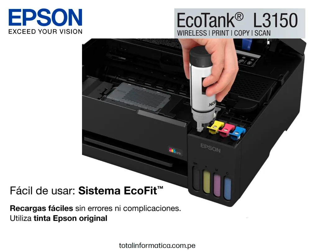 Impresora Inalámbrica EPSON ECOTANK L1250 Color A4 - imagen 4