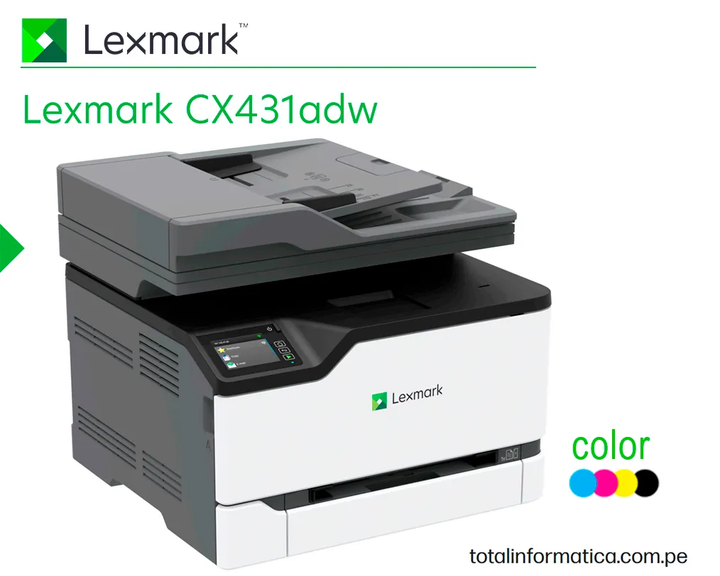 LEXMARK CX431ADW Impresora Láser Color WiFi Duplex 26ppm - imagen 2