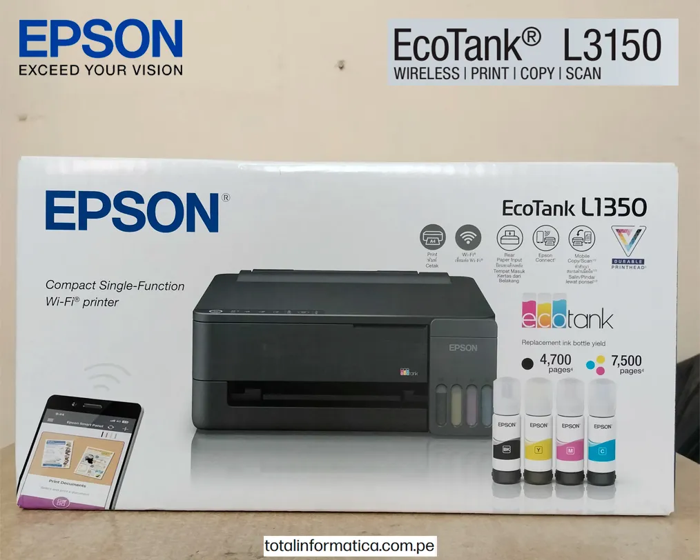 Impresora Inalámbrica EPSON ECOTANK L1250 Color A4 - imagen 5