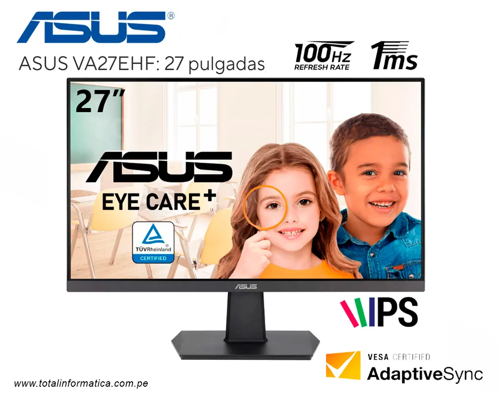 ASUS VA27EHF Monitor FHD de 27", IPS, 1MS, 100hz - imagen 1