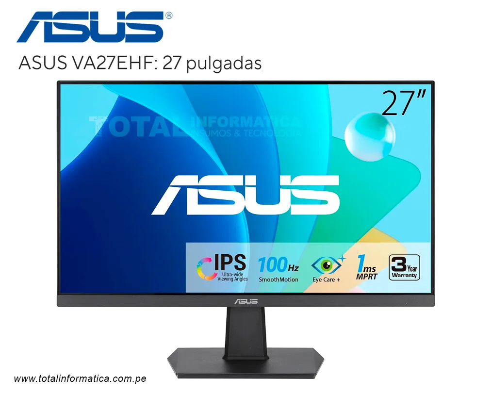 ASUS VA27EHF Monitor FHD de 27", IPS, 1MS, 100hz - imagen 2