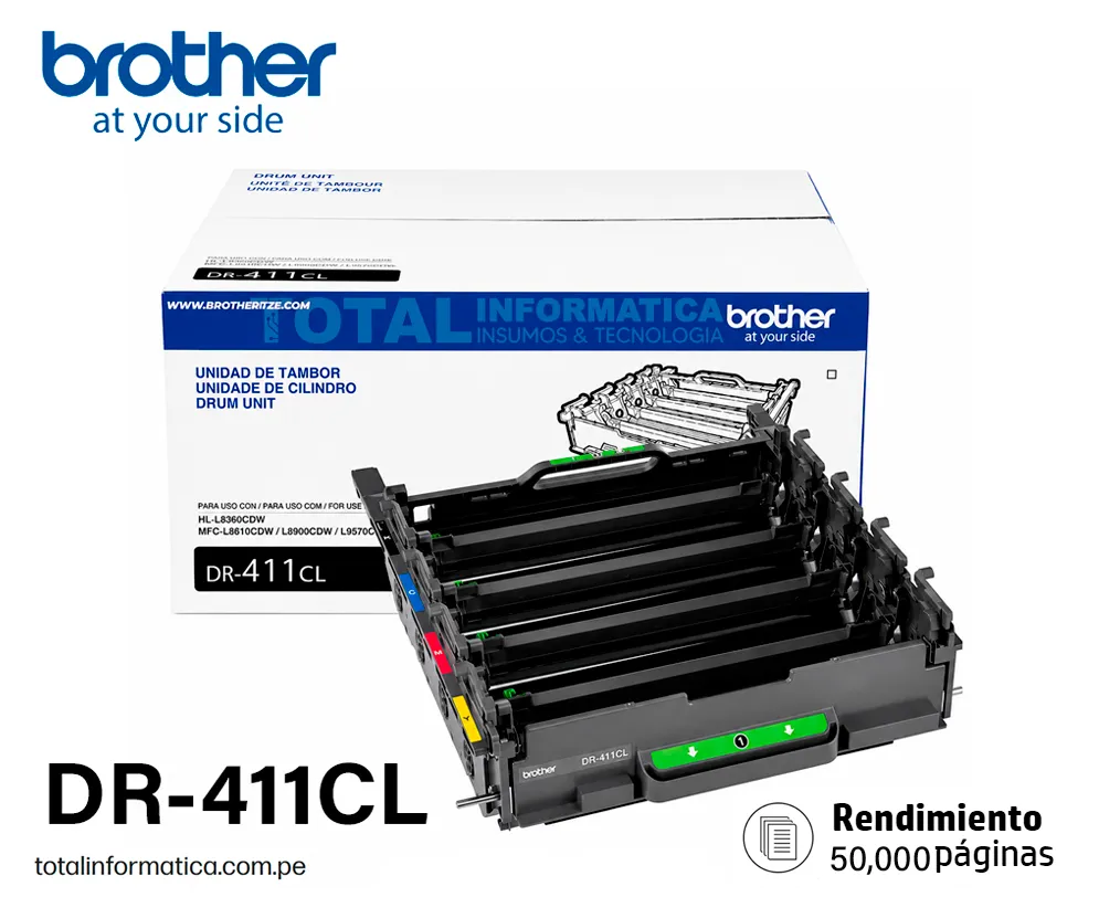 BROTHER DR411CL Unidad de tambor Original, 50K Pag. - imagen 2