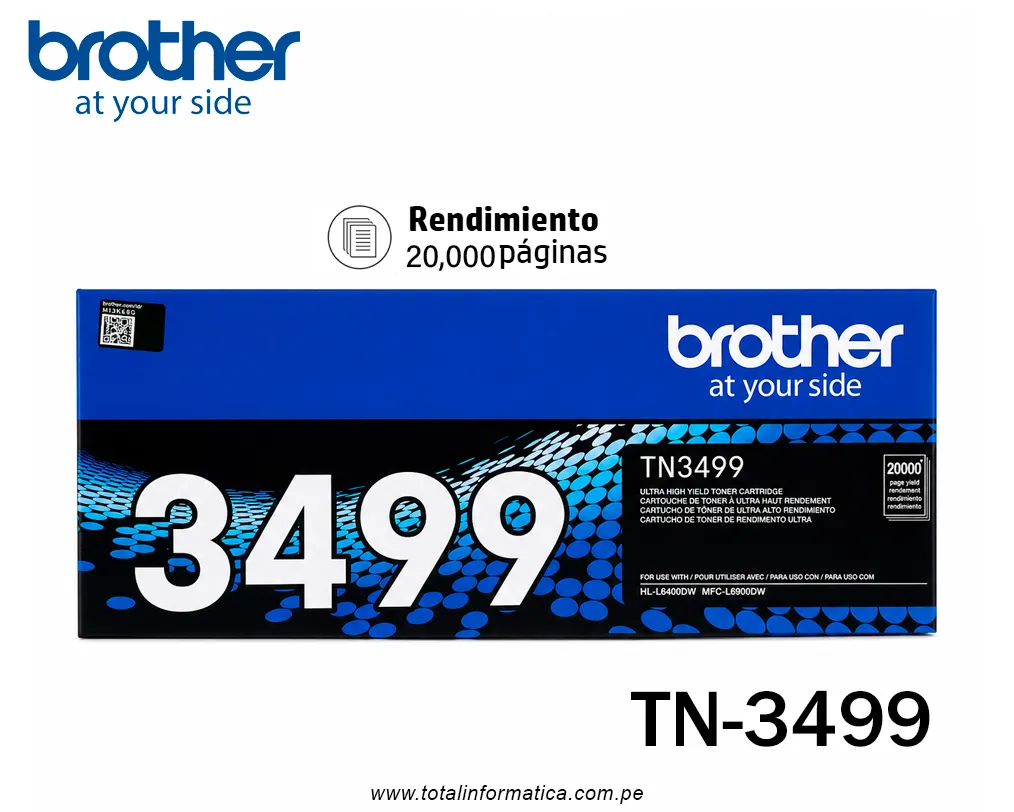 BROTHER TN3499 Black Toner Original 20,000 Pag. - imagen 1