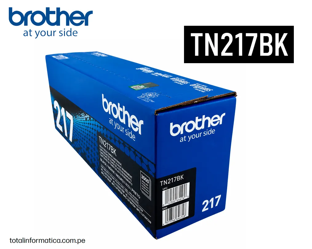 BROTHER TN217BK Black Toner Original 3000 Pag. - imagen 2