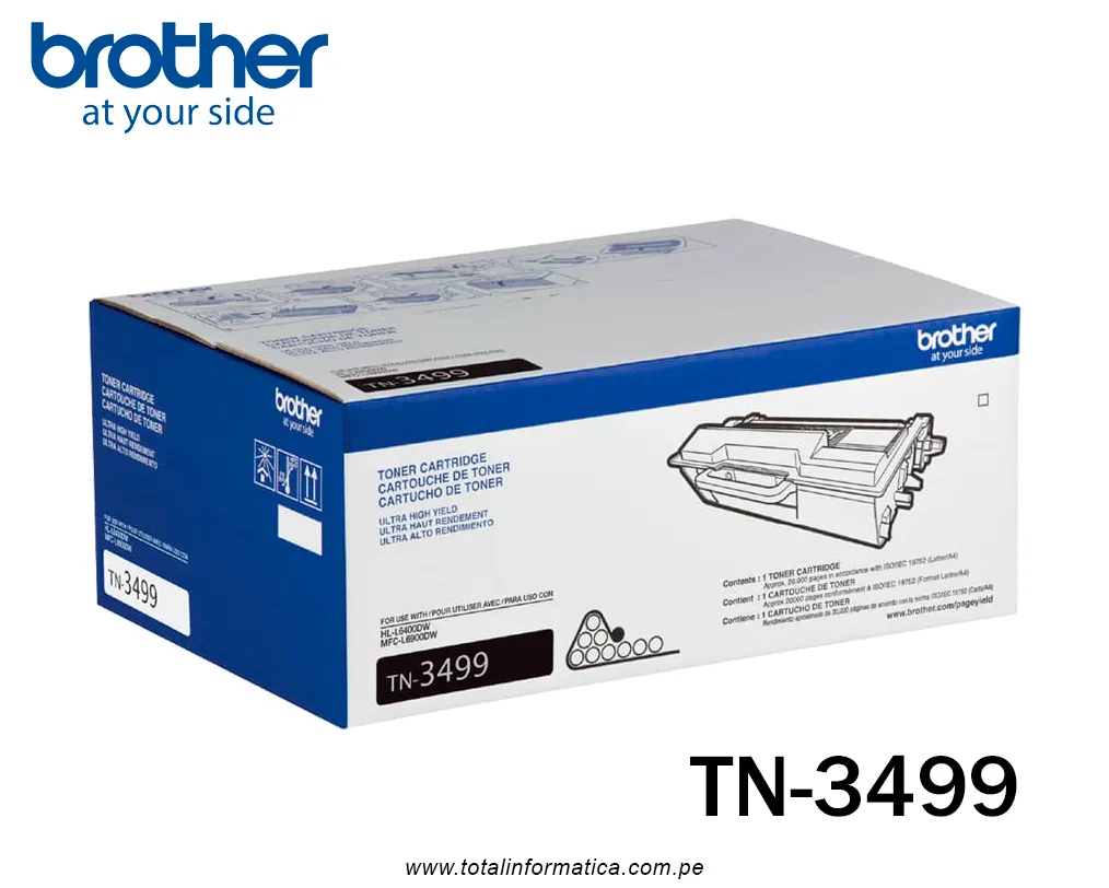 BROTHER TN3499 Black Toner Original 20,000 Pag. - imagen 3