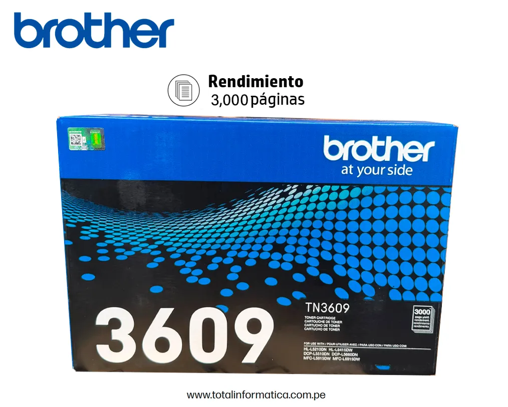  BROTHER TN3609 Toner Original 3000 Paginas - imagen 1