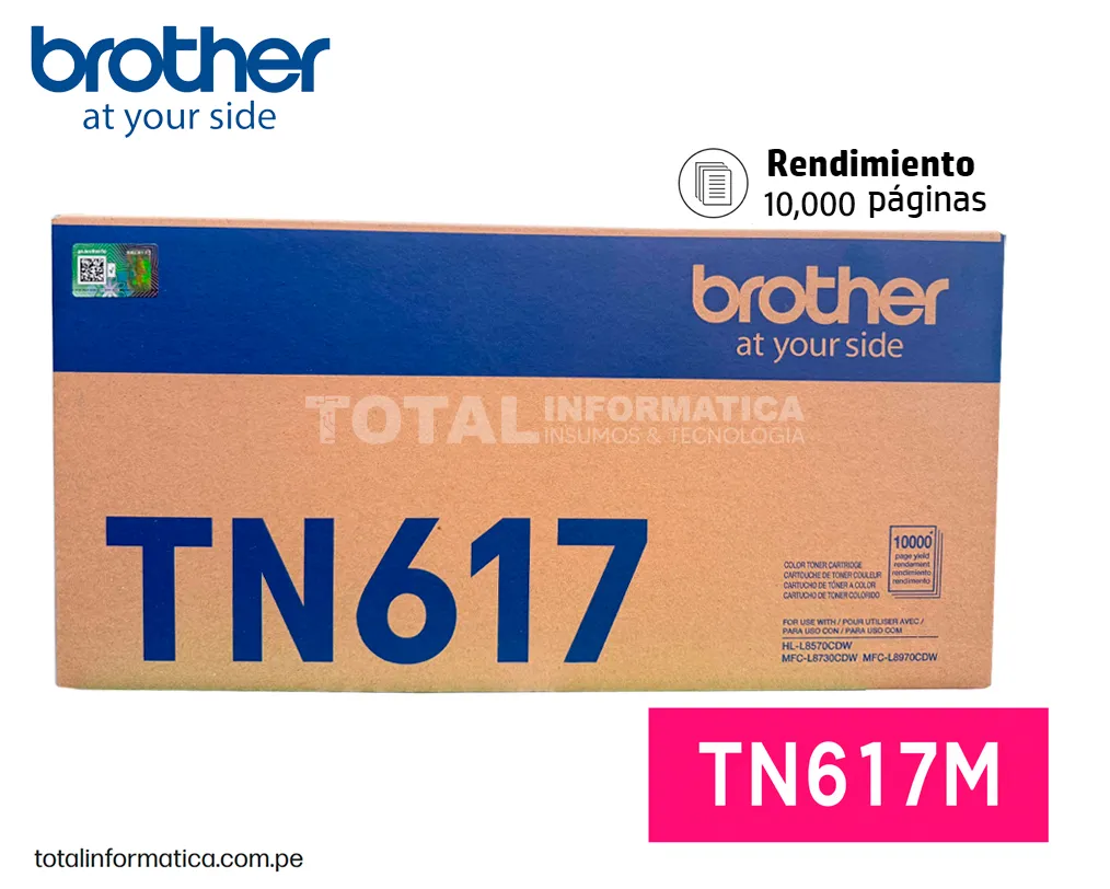 BROTHER TN617M Toner Magenta Original 10,000 Pág - imagen 1