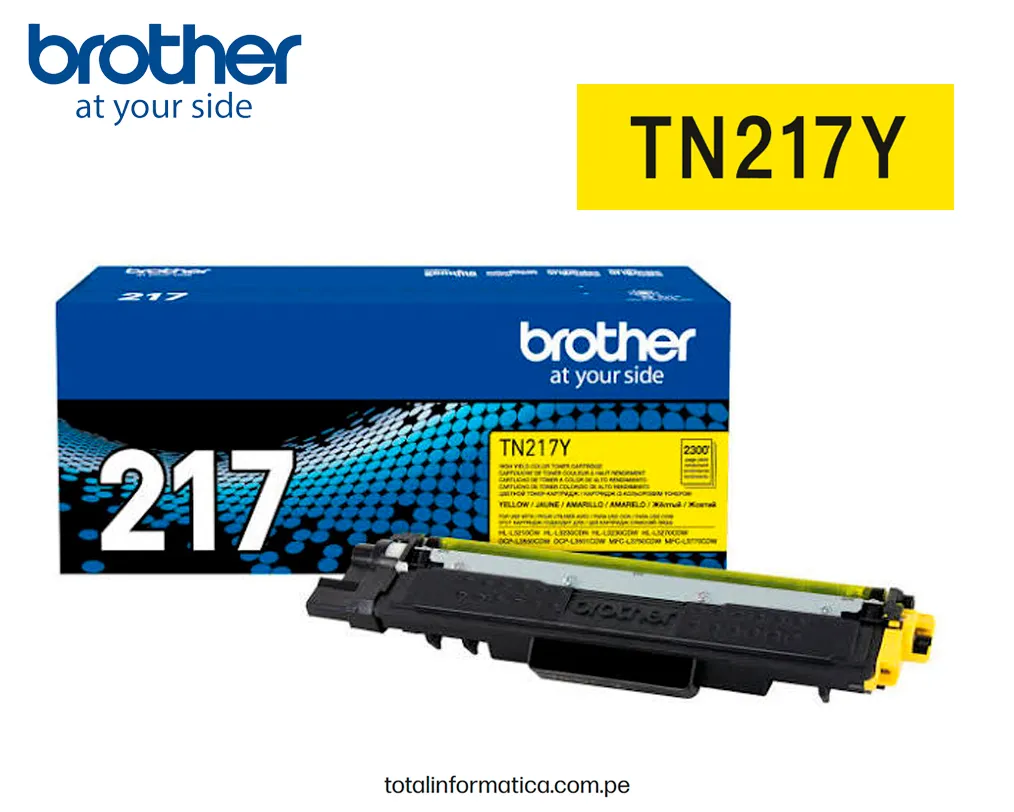 BROTHER TN217Y Yellow Toner Original 2300 Pag. - imagen 2