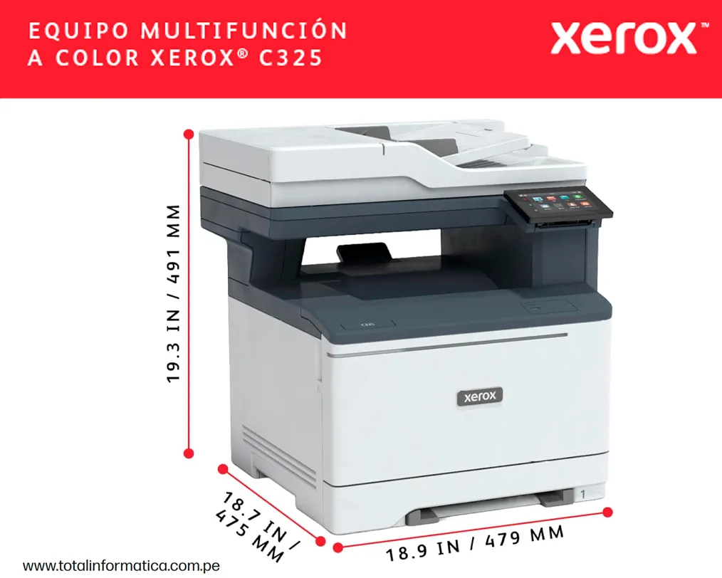 XEROX C325V Multifuncional color laser A4, 33PPM - imagen 2