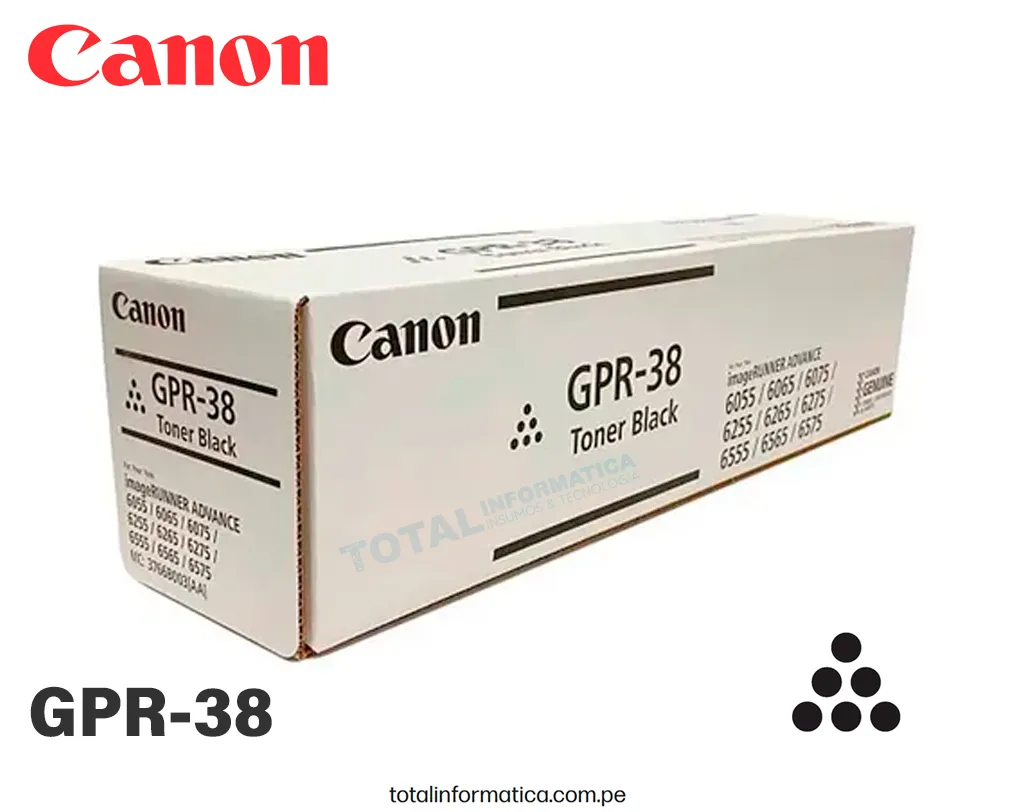 GPR-38 Black Toner Original 3766B003AA imageRUNNER 6980i 56,000 pag. - imagen 2