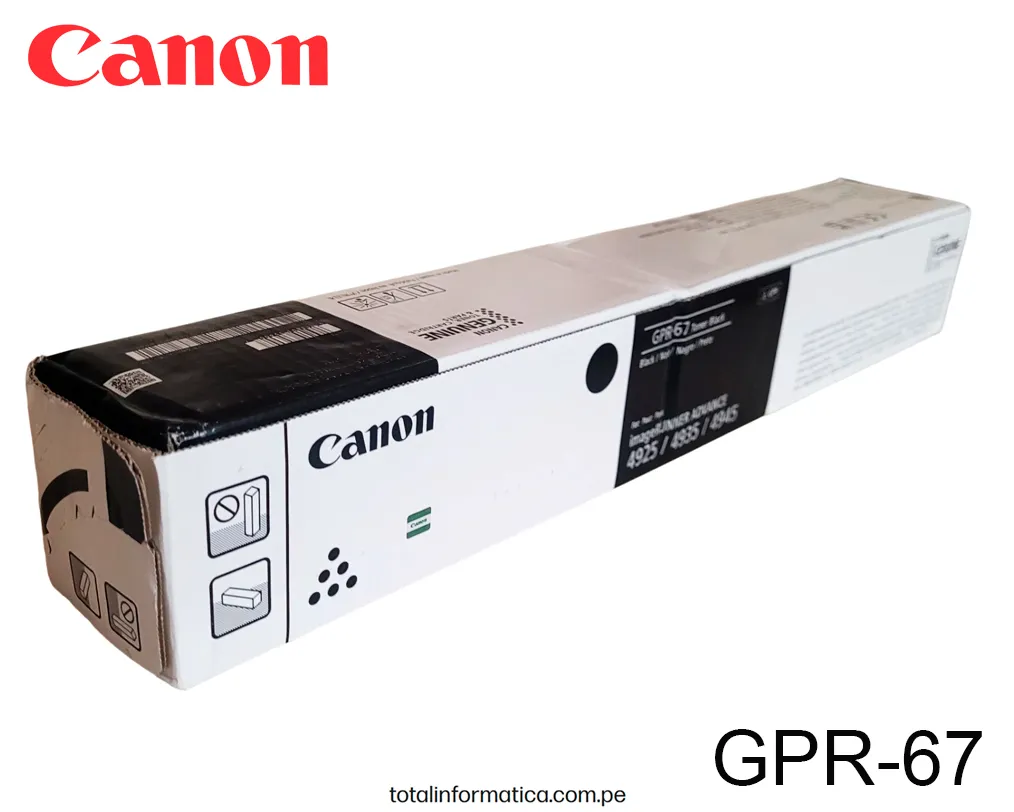 GPR-67 Black Toner Original 5745C003AA iR ADV DX 4945i, 4935i, 4925i 44,500 pag. - imagen 2