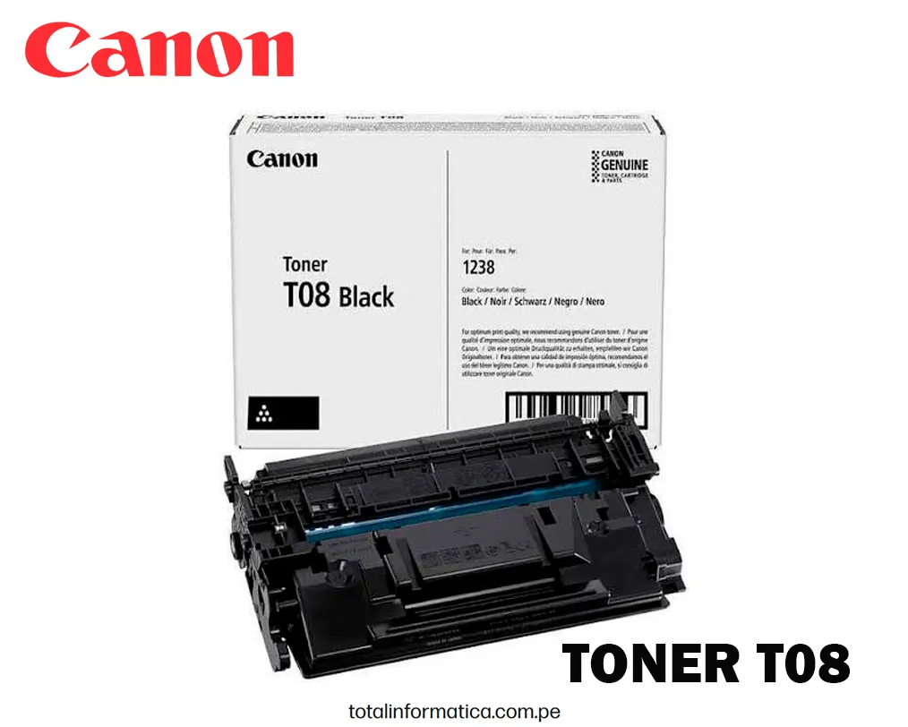 Toner Canon T08 Black 3010C005AA imageCLASS X LBP1238, MF1238 11,00 Pag. - imagen 3