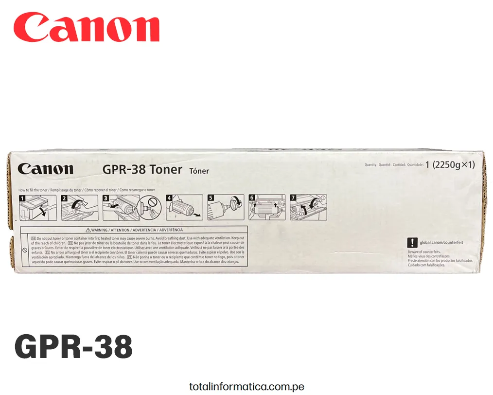 GPR-38 Black Toner Original 3766B003AA imageRUNNER 6980i 56,000 pag. - imagen 3