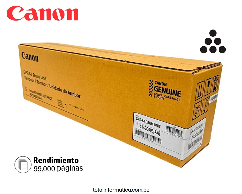 Unidad de tambor GPR-64 5143C003AA ADVANCE DX 4945i, 4935i, 4925i 99,000 Pag. - imagen 1