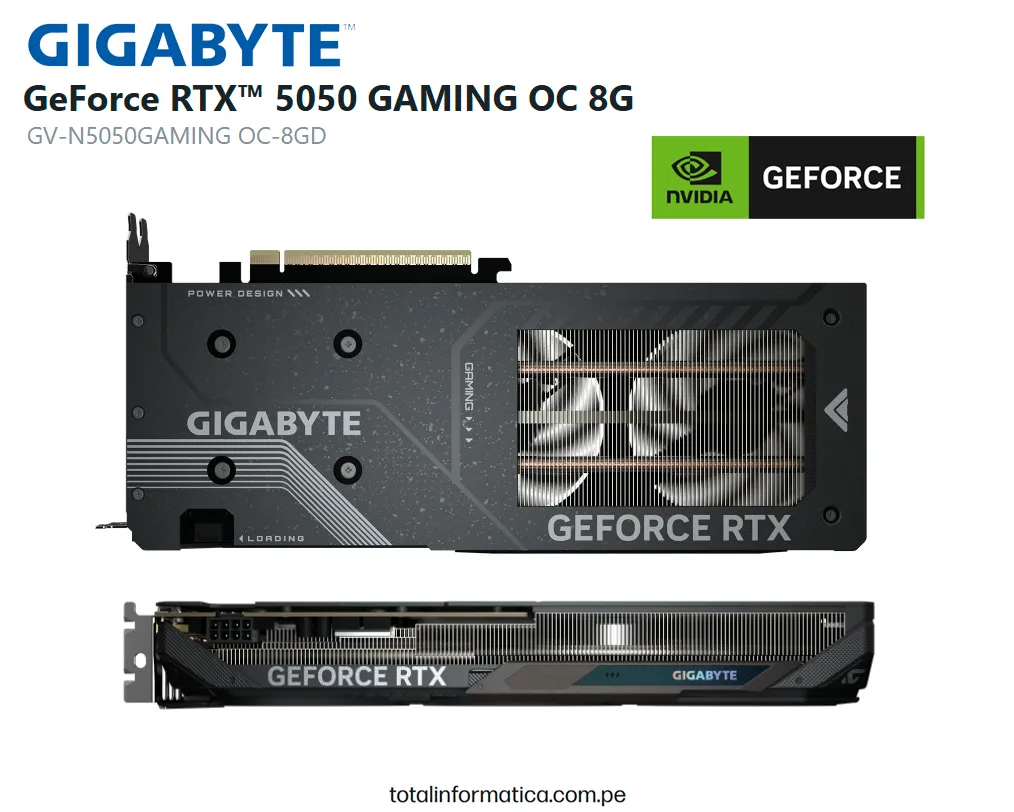  Tarjeta Grafica GIGABYTE GeForce RTX 5050 OC 8GB GDDR6 | GV-N5050GAMING OC-8GD - imagen 3