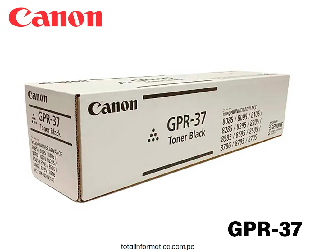 GPR-37 Black Toner Original (8905i/8995i/8986i) 70,000 paginas - imagen 2